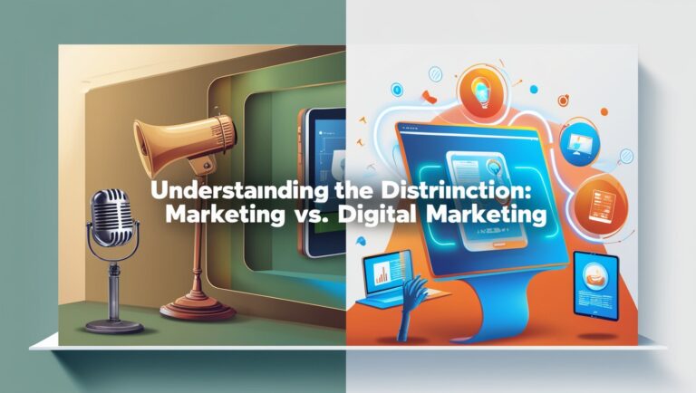 Understanding the Distinction: Marketing vs. Digital Marketing